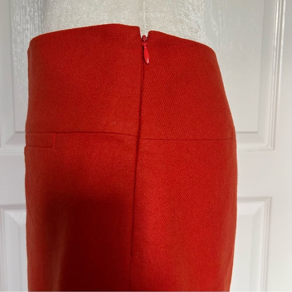 GAP Women’s Orange Wool Lined Zip Up Mini Skirt Size 4 - Picture 6 of 14